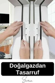 Premium Kapı Pencere Soğuk Toz Geçirmez İzolasyon Fitili Kendinden Yapışkanlı Isı Yalıtım 2x5=10 mt - 3