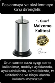 4 Adet 1. Sınıf A Kalite Krom M8 İnce Vida Baza Koltuk Kanepe Destek Ayağı Mobilya Tv Ünitesi Sehpa - 2