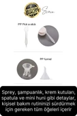 Deluxe 8 Parça Seyahat Banyo Seti Temizlik Şampuan Şişesi Sızdırmaz Çok Amaçlı Doldurulabilir Krem - 4