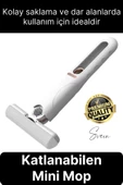 Premium Mini Kelebek Mop Portatif Temizlik Seti Pratik Cam Yüzey Silme Aparatı Taşınabilir Küçük - 1