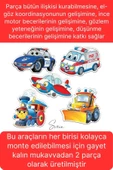 Baby Puzzle Sevimli Araçlar Eğitici Öğretici İnce Motor Beceri Ebeveyn El Göz Koordinasyon - 3
