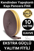 Premium Kapı Pencere Soğuk Toz Geçirmez İzolasyon Fitili Kendinden Yapışkanlı Isı Yalıtım 2x5=10 mt - 1