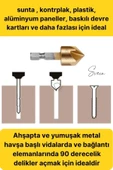 6 Parça Premium Titanyum Kaplama HSS Bits Uçlu Kırılmaz A Kalite Paslanmaz Havşa Açma Matkap Uç Seti - 3