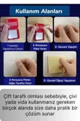 Kutulu Mini Çift Taraflı Bant Seti 60 Parça İz Bırakmaz Güçlü Şeffaf Yapıştırıcı Montaj Bandı - 3