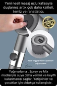 Premium Masajlı Filtreli Çok Fonksiyonlu Aç Kapa Terapi El Tepe Duş Başlığı Ayarlanabilir Handshower - 2
