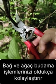 Özel Üretim Premium Bağ Ağaç Budama Makası Üzüm Bahçe Çiçek Gül Bitki Narenciye Eğri Dal Kesme Aleti - 3
