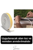 Premium Kapı Pencere Soğuk Toz Geçirmez İzolasyon Fitili Kendinden Yapışkanlı Isı Yalıtım 2x5=10 mt - 5