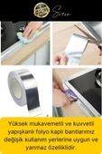 2'li Premium Yırtılmaz Yanmaz Ankastre Aspiratör Davlumbaz Havalandırma Borusu Alüminyum Folyo Bant - 5