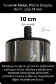 24 Adet 1. Sınıf A Kalite Krom M10 Paslanmaz Baza Koltuk Kanepe Destek Ayağı Mobilya Tv Ünite Sehpa - 3