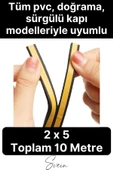 Premium Kapı Pencere Soğuk Toz Geçirmez İzolasyon Fitili Kendinden Yapışkanlı Isı Yalıtım 2x5=10 mt - 2
