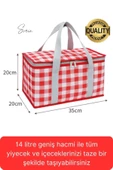 Premium Soğuk Sıcak Termal Piknik Kamp Çantası Yemek Taşıma Yalıtımlı Piknik Termos Buz Aküsü Hediye - 4