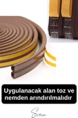 Premium Kapı Pencere Soğuk Toz Geçirmez İzolasyon Fitili Kendinden Yapışkanlı Isı Yalıtım 2x5=10 mt - 5