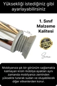 Krom Tablalı Ayarlanabilir Baza Koltuk Kanepe Ayağı Mobilya Tv Ünitesi - 3