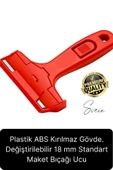 Premium Profesyonel Leke Macun Silikon Cam Derz Yapışkan Boya Sıva Kireç Etiket Sökücü Kazıma Bıçağı - 3