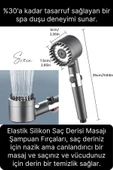 Premium Masajlı Filtreli Çok Fonksiyonlu Aç Kapa Terapi El Tepe Duş Başlığı Ayarlanabilir Handshower - 3