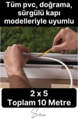 Premium Kapı Pencere Soğuk Toz Geçirmez İzolasyon Fitili Kendinden Yapışkanlı Isı Yalıtım 2x5=10 mt - 2