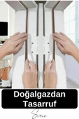 Premium Kapı Pencere Soğuk Toz Geçirmez İzolasyon Fitili Kendinden Yapışkanlı Isı Yalıtım 2x5=10 mt - 3