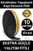 Premium Kapı Pencere Soğuk Toz Geçirmez İzolasyon Fitili Kendinden Yapışkanlı Isı Yalıtım 2x5=10 mt - 1