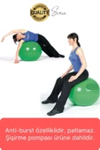 75 cm Yoga Pilates Topu ve Şişirme Pompası Hediye Denge Egzersiz Aerobik Jimnastik Reformer Spor Set - 3