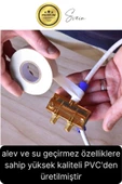 10 Ad. Premium Kalite 20 Mt Kablo Yalıtım PVC Elektrik Bandı Dayanıklı Sızdırmaz Koruma Bant Beyaz - 2