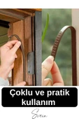 Premium Kapı Pencere Soğuk Toz Geçirmez İzolasyon Fitili Kendinden Yapışkanlı Isı Yalıtım 2x5=10 mt - 4