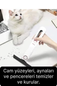 Premium Mini Kelebek Mop Portatif Temizlik Seti Pratik Cam Yüzey Silme Aparatı Taşınabilir Küçük - 5