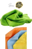4'lü Çok Amaçlı Kaliteli Mikrofiber Süper Emici Silme Kurulama Toz Bezi Cam Mutfak Temizlik Renkli - 4