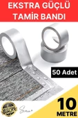 50 Adet 10 Mt Gri Lifli Tamir Takviye Onarım Bandı Su Geçirmez Sızdırmaz Kuvvetli Dayanıklı Çatlak thumbnail 1