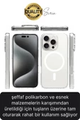 Premium Apple İphone 16 Pro 6.3 inç Uyumlu Kablosuz Şarj Destekli Sert Silikon Şeffaf Kılıf Magsafe - 2