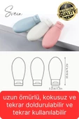 3 Adet Seyahat Şişesi Seti Krem Şampuan Saç Kremi Doldurulabilir Patlamaz Sızdırmaz Taşınabilir - 3