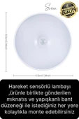 Premium Hareket Sensörlü Mini USB Şarjlı Led Işık Gece Lambası Koridor Bahçe Garaj Dolap Aydınlatma - 5