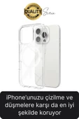 Premium Apple İphone 16 Pro 6.3 inç Uyumlu Kablosuz Şarj Destekli Sert Silikon Şeffaf Kılıf Magsafe - 5