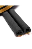 2 Metre Siyah Pvc Doğrama Kapı Pencere Soğuk Geçirmez Sızdırmaz İzolasyon Fitil Yapışkanlı 1x2=2 mt - 3