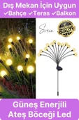 Premium Güneş Enerjili Solar Dış Mekan Su Geçirmez Bahçe Peyzaj Aydınlatma Süs Led Işık Saçaklı thumbnail 1
