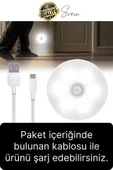 Premium Hareket Sensörlü Mini USB Şarjlı Led Işık Gece Lambası Koridor Bahçe Garaj Dolap Aydınlatma - 6