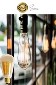 Vintage Spiral Filament Blubs Rustik Retro Akkor LED Ampul Yüksek Işıklandırma Lamba Gün Işığı E27 - 4