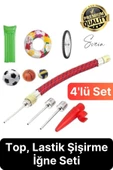 5 Parça Hava Şişirme Ucu İğnesi Aparatı Sibop Seti Spor Topu Basketbol Futbol Bisiklet Lastik Amaçlı - 1