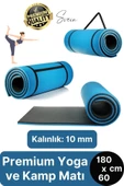 Premium Yoga Pilates Spor Konforlu Taşıma Askılı Çift Taraflı Çadır Uyku Kamp Matı Yer Minderi - 1