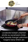Ocak Fırın Arkası Yağ Sıçrama Koruyucu Katlanır Alüminyum Levha Rüzgar Önleyici Panel Folyo Plaka - 4