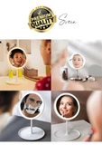 Dokunmatik Katlanabilir Taşınabilir Kablosuz LED Işıklı Makyaj Aynası 360° Döner USB Şarj Edilebilir - 3