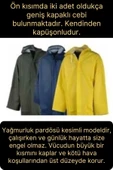 Premium Sarı XXL 150 gr Kapüşonlu Cepli Yağmurluk Su Rüzgar Soğuk Geçirmez Unisex Çıtçıtlı Pardösü - 5