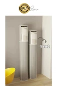 Halı Kılıfı Poşeti Çuvalı Kabı PVC Pencereli Hurcu Hunç Çizgili Model Saklama Organizeri 4 M2 - 2