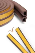 2 Metre Kahve Pvc Doğrama Kapı Pencere Soğuk Geçirmez Sızdırmaz İzolasyon Fitil Yapışkanlı 1x2=2 mt - 3