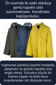 Premium Laci Xxl 150 gr Kapüşonlu Cepli Yağmurluk Su Rüzgar Soğuk Geçirmez Unisex Çıtçıtlı Pardösü - 5