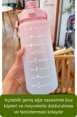 Premium 2 Lt Pipetli Kilitli Sızdırmaz Kapaklı Kamp Sağlıklı Motivasyon Suluk Matara Spor Su Şişesi thumbnail 5