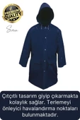 Premium Laci Xxl 150 gr Kapüşonlu Cepli Yağmurluk Su Rüzgar Soğuk Geçirmez Unisex Çıtçıtlı Pardösü - 3