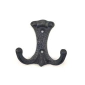 Antika Tarz Dekoratif Pirinç Anıt Çiftli Vestiyer Askı - 85x72 mm, Oksit - 1