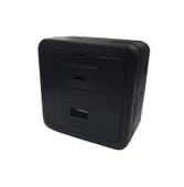 Nead Multima Siyahi İkili USB Şarj Prizi Type A+ Type C - 1