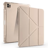 Apple iPad Air 11 2024 Kılıf  Tri Folding Kalem Bölmeli Standlı Kılıf - 12