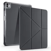 Apple iPad Air 11 2024 Kılıf  Tri Folding Kalem Bölmeli Standlı Kılıf - 9
